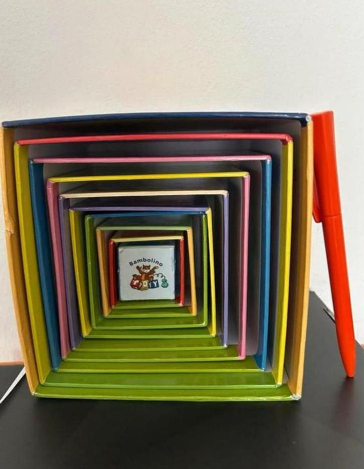 10 Kubus Stapeltoren, Kinderen en Baby's, Speelgoed | Educatief en Creatief, Gebruikt, Bouwen, Ophalen