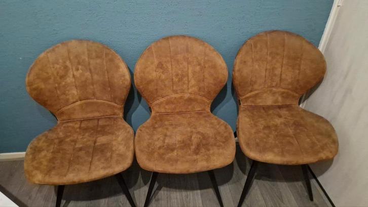 3x mxsofa  eetkamerstoel magic cognac bruin, Huis en Inrichting, Stoelen, Zo goed als nieuw, Eén, Bruin, Ophalen