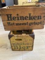 Heineken krat 2x 1960-1967 en boek 150 jaar Heineken, Verzamelen, Ophalen of Verzenden, Gebruikt, Overige typen, Heineken