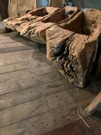 Oude houten vijzels