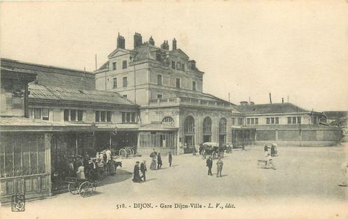(379-007-011) Dijon Gare Dijon Ville, Verzamelen, Ansichtkaarten | Buitenland, Frankrijk, Verzenden