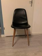 6 JYSK zwarte eetkamerstoelen, Ophalen, Kunststof, Gebruikt, Zwart