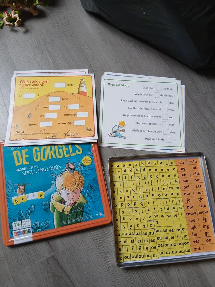 De Gorgels Spellingsdoos - Magnetisch & Leerzaam!, Kinderen en Baby's, Speelgoed | Educatief en Creatief, Zo goed als nieuw, Puzzelen