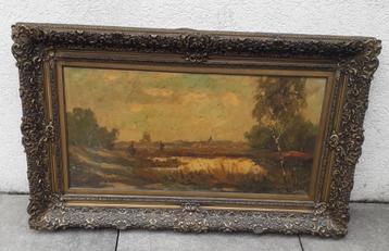 prachtig schilderij, hollands landschap beschikbaar voor biedingen