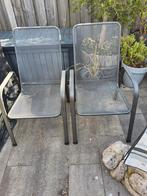 Metalen Tuinstoelen - Set van 2, Ophalen, Gebruikt, Metaal, Stapelbaar