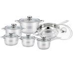 Swiss pro+ 12 delig pannenset NIEUW, Huis en Inrichting, Keuken | Potten en Pannen, Nieuw, Pannenset, Ophalen of Verzenden, Rvs