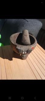 Mexicaanse Molcajete 13cm & Tortillero - Authentiek!, Ophalen of Verzenden, Gebruikt