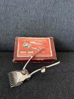 Te koop: Oude Vintage hand tondeuse van Jemgro met doosje., Ophalen of Verzenden
