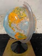 Vintage kunststof globe wereldbol met verlichting, Ophalen of Verzenden, Verlicht, Gebruikt