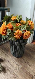 Kunstbloemen met vaas!, Ophalen of Verzenden, Gebruikt