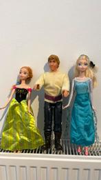Frozen poppen, Elsa, Anna en Kristoff, Ophalen of Verzenden, Zo goed als nieuw, Barbie