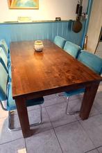 Massief houten tafel / eettafel 100 x 200x 75cm, Ophalen, Gebruikt, Koloniaal, 200 cm of meer