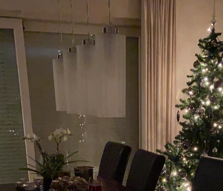 Hanglamp RVS kap incl. 4 losse lampenkappen matglas, Huis en Inrichting, Lampen | Hanglampen, Gebruikt, 75 cm of meer, Glas, Metaal