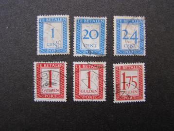 PORTZEGELS 1947: P80 / P93 / P94 / P105 / P106 beschikbaar voor biedingen