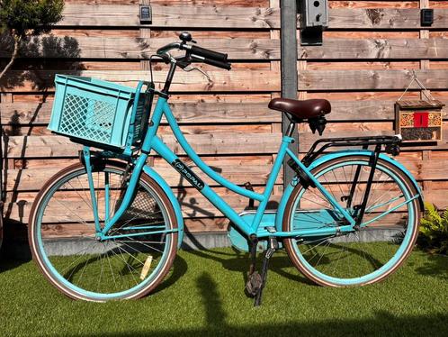 Frisse groene/aqua meisjesfiets te koop, Fietsen en Brommers, Fietsen | Dames | Omafietsen, Gebruikt, Handrem, Ophalen