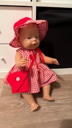 Baby born kleding jurkje met hoedje en tas, Kinderen en Baby's, Speelgoed | Poppen, Ophalen, Zo goed als nieuw, Babypop
