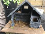 Kerststal zelfgemaakte met verlichting, Ophalen, Zo goed als nieuw