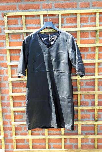 * Zwarte Lams Leren Jurk - Rino & Pelle* Mt. 38* Nieuw * beschikbaar voor biedingen