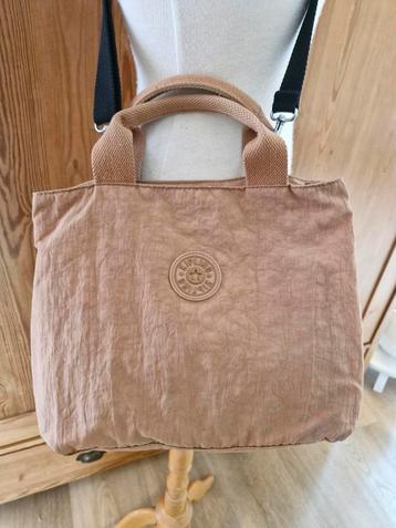 Kipling Inca schoudertas handtas lichtbruin zgan beschikbaar voor biedingen