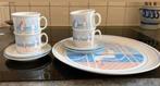 Dienblad met 4 kop en schotels, Huis en Inrichting, Nieuw, Ophalen of Verzenden, Overige stijlen, Kop(pen) en/of Schotel(s)