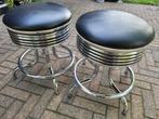 2 Amerikaanse lage barkrukken Bel Air retro fifties sixties, Huis en Inrichting, Ophalen, Met voetsteun, Zo goed als nieuw, 30 tot 60 cm