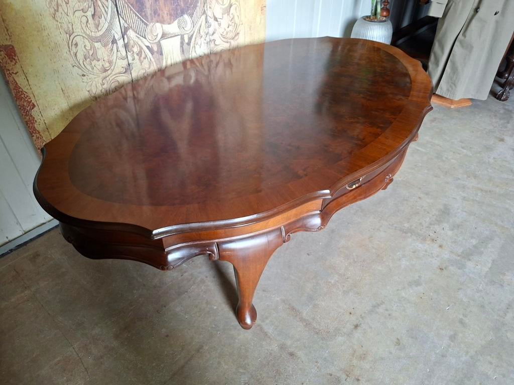 Klassieke barok salontafel met lades afm. 150x90cm en 52cm h, Ophalen of Verzenden