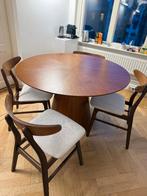 Ronde tafel met 4 stoelen, Ophalen, Gebruikt, Rond, Vier personen
