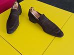 Nieuw Santoni Suede Instap schoenen met bruine kleur 9 / 5, Nieuw, Bruin, Loafers, Santoni