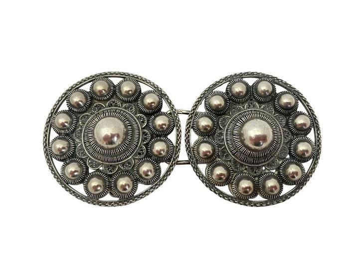 Zilveren Zeeuwse broekstukken, gesp, haak, Sieraden, Tassen en Uiterlijk, Antieke sieraden, Overige typen, Zilver, Verzenden