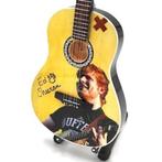 Ed Sheeran foto 25cm miniatuur gitaar van hout mini guitar, Verzamelen, Info@deconoord.nl, Verzenden, Deco Noord, Nieuw