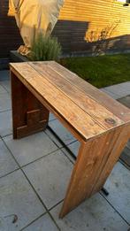 Steigerhouten hoge tafel met steigerbuis, Ophalen, Gebruikt