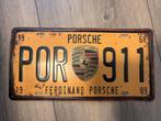 Metalen wandbord Porsche 911 | Retro | Mancave | 15x30 cm, Ophalen of Verzenden