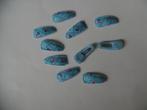 NR 15: 10 haarspeldjes  3 cm blauw met tulp, Hobby en Vrije tijd, Kralen en Sieraden maken, Ophalen of Verzenden, Nieuw, Kraal
