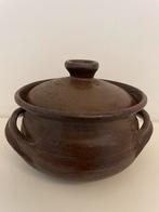 VTG aardewerk kookpot met deksel | makersmerk | 1950-1999, Antiek en Kunst, Antiek | Keramiek en Aardewerk, Ophalen of Verzenden