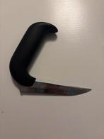 Mes met gehoekte handvat, Ophalen of Verzenden, Gebruikt, Rvs of Chroom, Los bestek