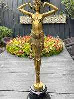 Bronzen dansende dame D.H Chiparus 50 cm! gepolijst brons, Ophalen of Verzenden