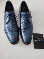 Floris van Bommel herenschoen maat 8,5 H, blauw metallic, Kleding | Heren, Schoenen, Ophalen of Verzenden, Gedragen, Blauw