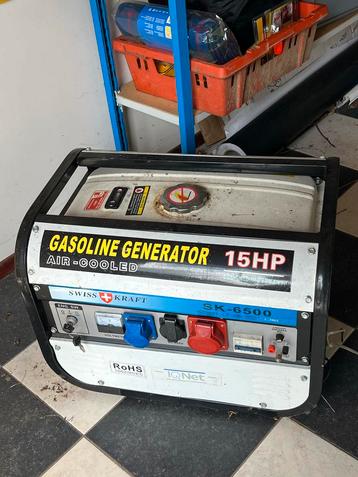 Benzine Generator Swiss Kraft SK-6500 15PK beschikbaar voor biedingen