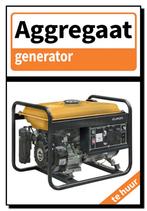 AGGREGAAT generator TE HUUR benzine huren gebruikte, Ophalen