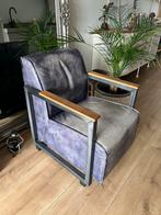 Lederen fauteuil - Gratis af te halen, Ophalen, Gebruikt, Leer, 75 tot 100 cm
