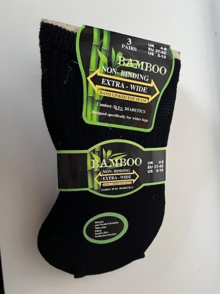 Diabetes Bamboe sokken - extra wijd - maat 37 tot 42, Kleding | Dames, Sokken en Kousen, Nieuw, Sokken en Kniesokken, Overige maten