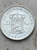 Prachtige zilveren rijksdaalder 1938 wilhelmina GROF HAAR, Postzegels en Munten, Munten | Nederland, Ophalen of Verzenden, Koningin Wilhelmina