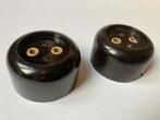 2x stopcontact opbouw niet geaard - bakeliet jaren 50-60?, Ophalen of Verzenden