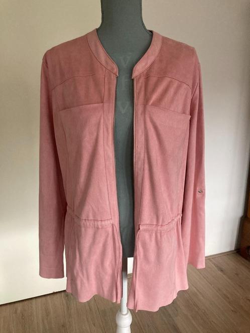 Suèdine/imitatie/nepsuède jasje - MS Mode, Kleding | Dames, Grote Maten, Gedragen, Jasje of Colbert, Roze, Ophalen of Verzenden