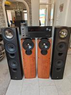 Kef iq9, kef q3, met Onkyo tx nr656, Audio, Tv en Foto, Home Cinema-sets, 70 watt of meer, Zo goed als nieuw, 5.1-systeem, Overige spelers