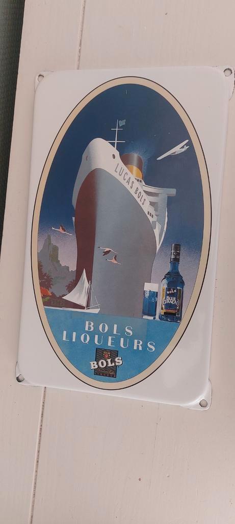 Emaille Bord Lucas Bols Jenever, Antiek en Kunst, Antiek | Emaille, Ophalen of Verzenden