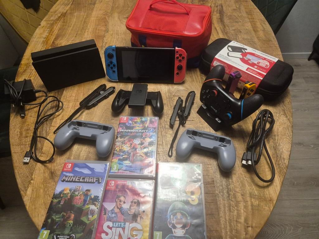 Nintendo Switch Compleet Pakket met Games en Accessoires, Spelcomputers en Games, Games | Nintendo Switch, Avontuur en Actie, Gebruikt