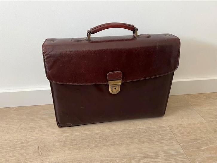 Vintage Claymore leren aktetas – karakter & kwaliteit, Sieraden, Tassen en Uiterlijk, Tassen | Rugtassen, 25 tot 40 cm, Ophalen