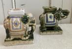 2x Brocante - Vintage olifant - olifantjes / keramiek, Ophalen of Verzenden