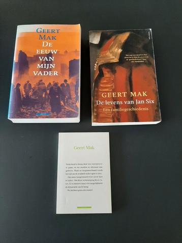 3xGeert Mak De levens van Jan Six, Flessenpost Eeuw v mijn v beschikbaar voor biedingen